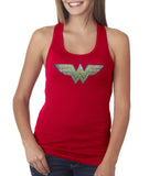 Wonder Woman FITTED Racerback Tank Top Womens workout top fitness gym Costume